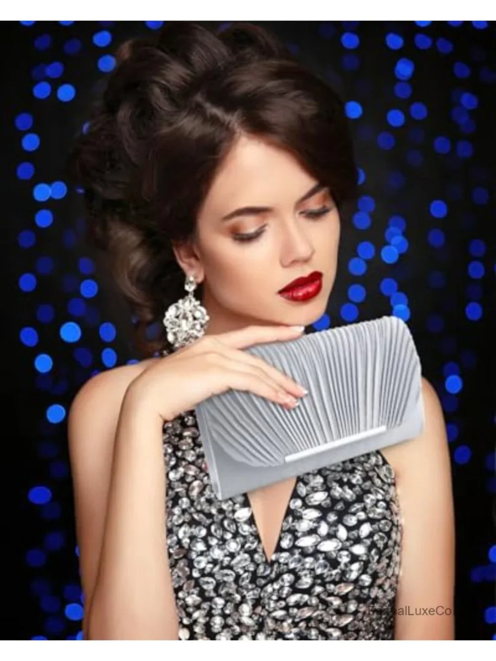 Formal Evening Clutch Purse for Women Weddings Cocktail Prom Envelope Crossbody